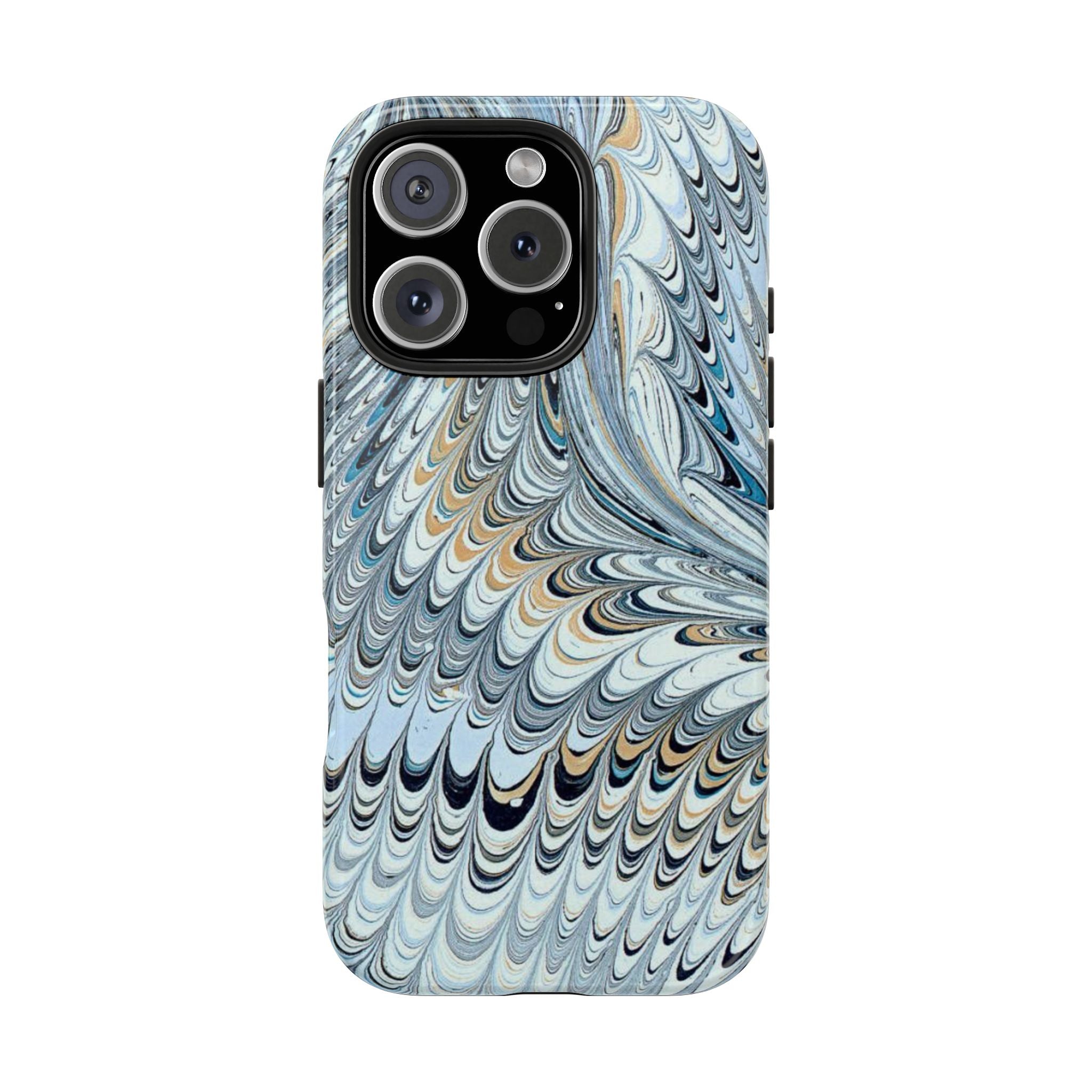 Light Blue Frost Marbled Tough Phone Case - Dual Layer
