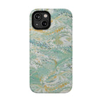 Mint Green Marbled Swirl Phone Case - Dual Layer
