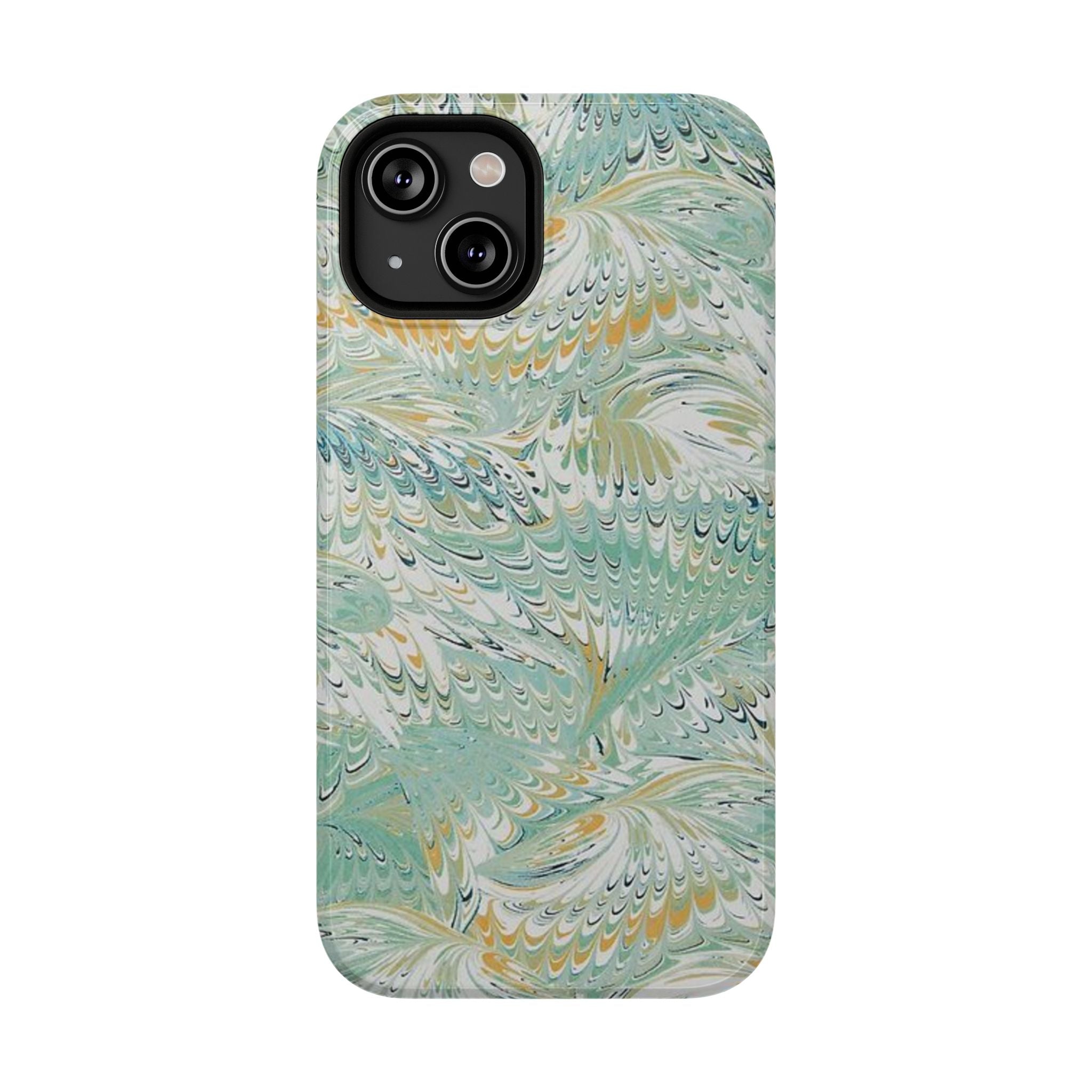 Mint Green Marbled Swirl Phone Case - Dual Layer