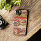 Marbled Design, Italy Feather Phone Case, Multi-Color, iPHONE16 Phone Cases and all sizes
