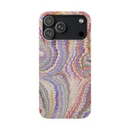 Pink and Lavender Marbled Swirl Phone Case - Single Layer Slim Case