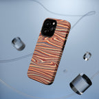 Neutrals Burgundy, Beige, Rust Hues Italian Vintage Marble Design Phone Case for Apple + Samsung