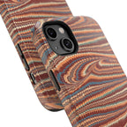 Neutrals Burgundy, Beige, Rust Hues Italian Vintage Marble Design Phone Case for Apple + Samsung