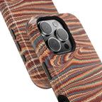 Neutrals Burgundy, Beige, Rust Hues Italian Vintage Marble Design Phone Case for Apple + Samsung