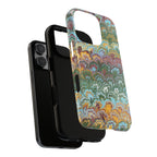 Green, Blue, + Yellow Swirl Vintage Italian Marble Design - Dual Layer Phone Cases