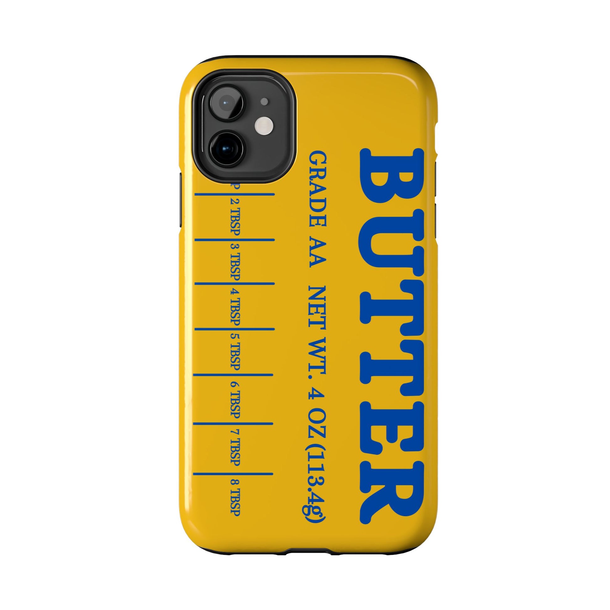 Butter Yellow Tough Phone Cases, Funny iPhone 16 Cover, Protective Case Gift for Techies, Yellow Phone Accessories, Unique Gift for Phone