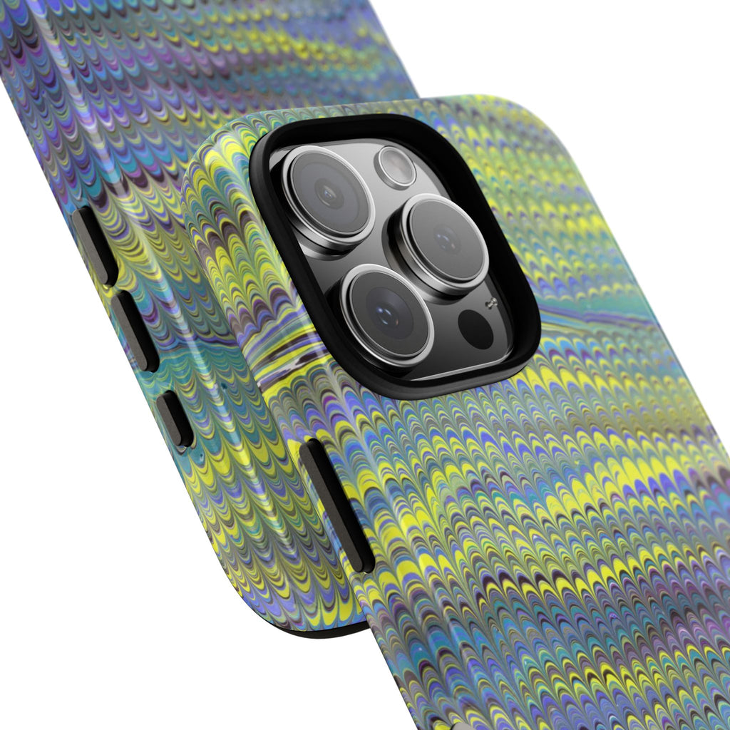 Lime Green + Lavender Florentine Marble Design - Dual Layer - Matte or Glossy