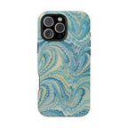 Aqua + Green Marble Phone Case - Impact-Resistant MAG SAFE - Dual Cover Design
