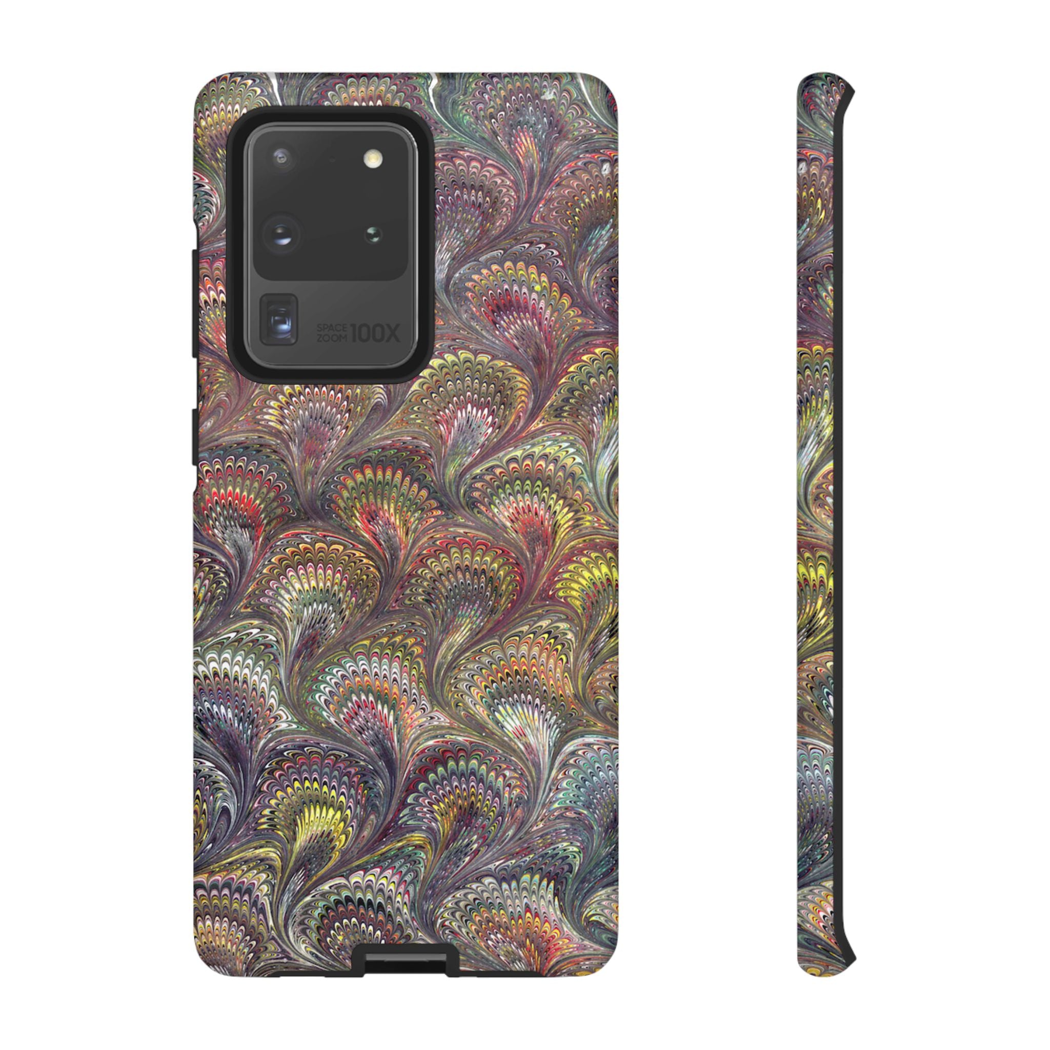 Vintage Marbled Tough Phone Case — Multi-Color iPhone & Android Protection