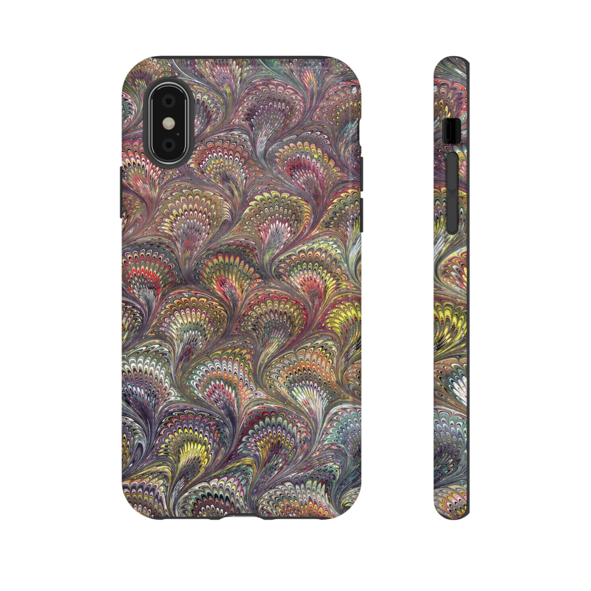 Vintage Marbled Tough Phone Case — Multi-Color iPhone & Android Protection