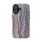 Blue + Burgundy Florentine Marbled Feather Dual Layer Protective iPhone Cover - New FALL Favorite