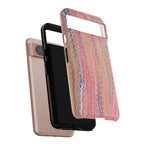 Pink Pastels Feather Marbled Vintage Design iPhone 16 + Samsung + Apple + Google - all models