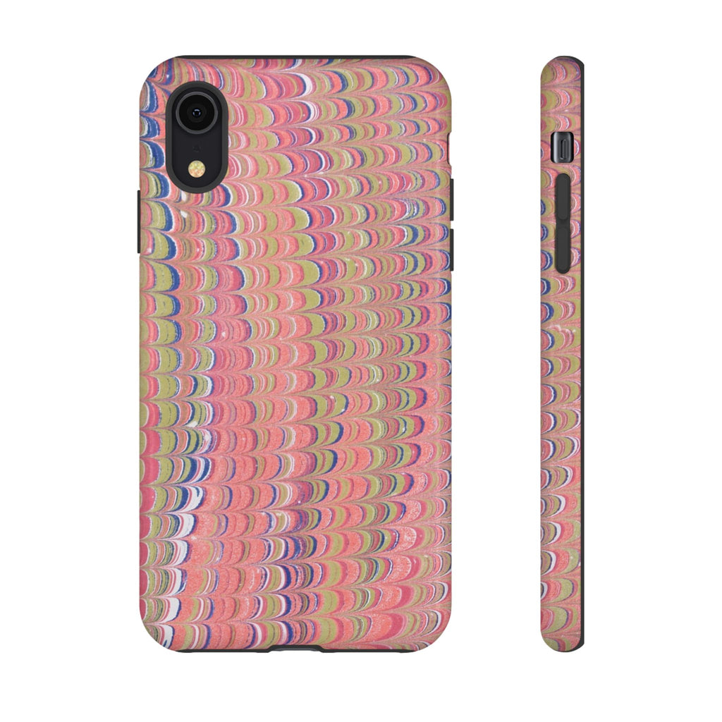 Pink Pastels Feather Marbled Vintage Design iPhone 16 + Samsung + Apple + Google - all models