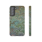 Green Peacock Marbled Phone Case — "Tough Cases" Ultra-Tough Protective Cover