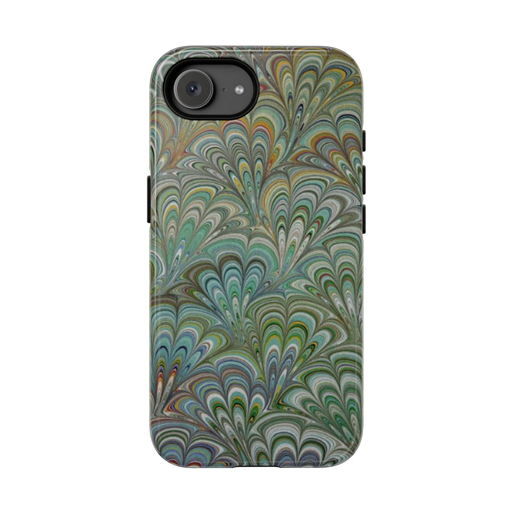 Green Pallet Marbled Peacock - Dual Layer Phone Case