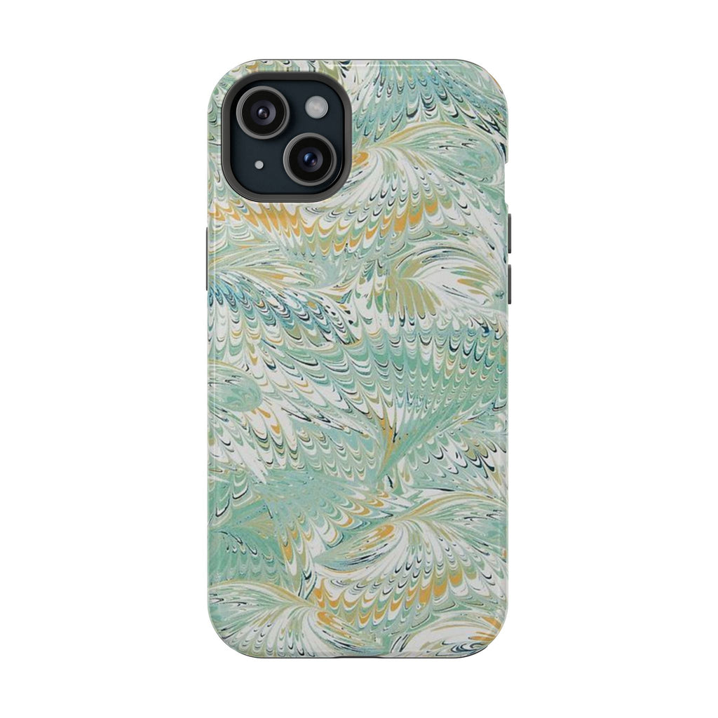 Mint Green Marbled Swirl Phone Case - Dual Layer