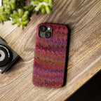 Reds, Lavenders, Marbled VIntage Design, Italian Feather Phone Case, Slim Phone Cases, IPHONE16 and all sizes