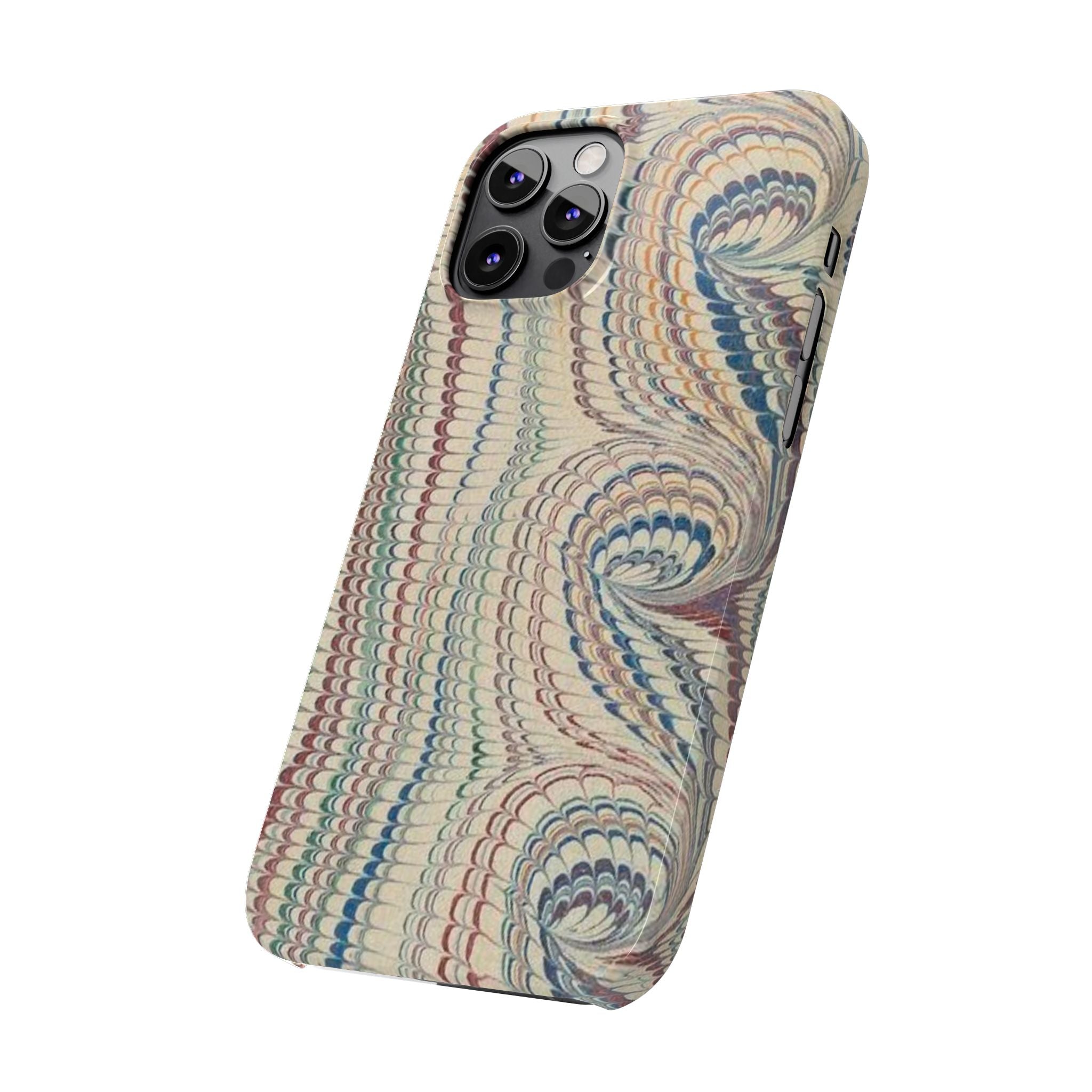 Beige and Neutrals Italian Vintage Marbled Paper Design on iPhone 17 + All Cases