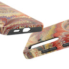 Marbled Swirl Tough Phone Case - Red Rust Orange Fall Colors, Heavy Duty Case. Alternative: Protective Phone Cover, Durable Smartphone Case,