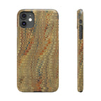 Phone Cases - Golden Fall Neutrals Italian Marbled Design, Gift for Art Lovers, Customizable and Stylish