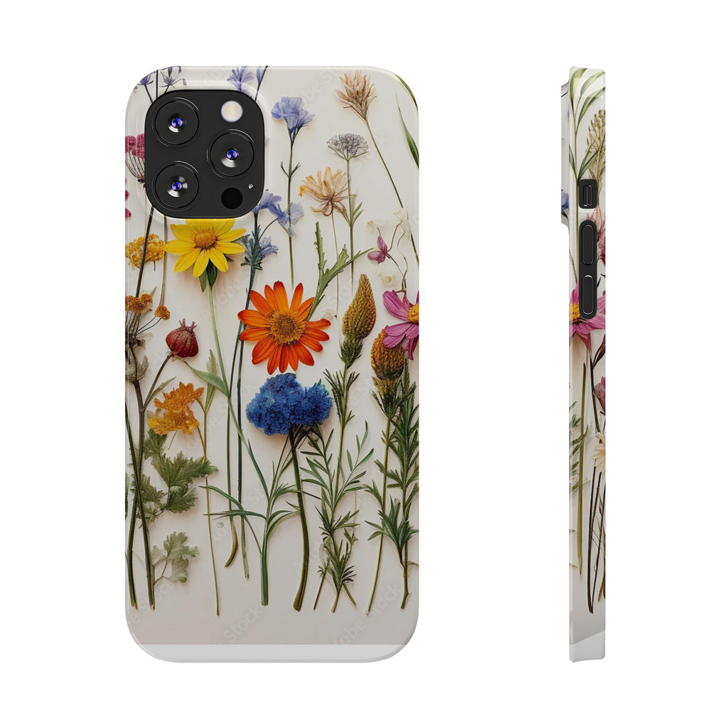 Floral Phone Cases, Slim Protective Cover, Pressed Flowers Design, iPhone 17 Case, Botanical Phone Accessories, Floral Theme Phone Case