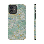 Mint Green Marbled Swirl Phone Case - Dual Layer