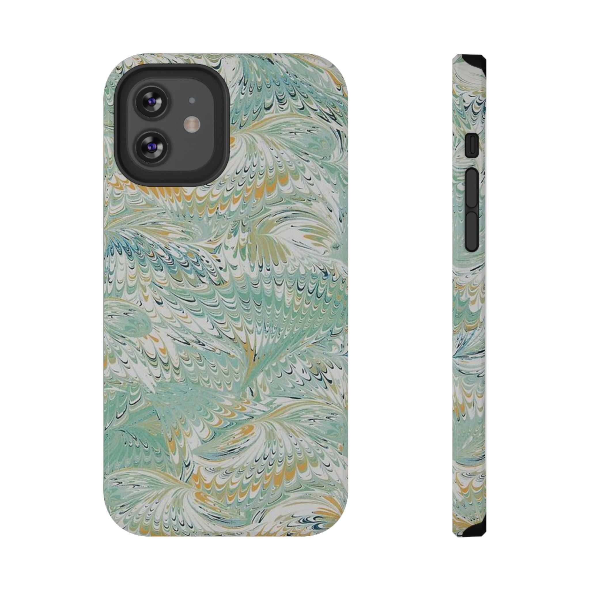 Mint Green Marbled Swirl Phone Case - Dual Layer