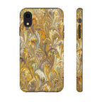 Golden Yellow Marbled Italian Phone Case - Dual Layer - Matte or Glossy