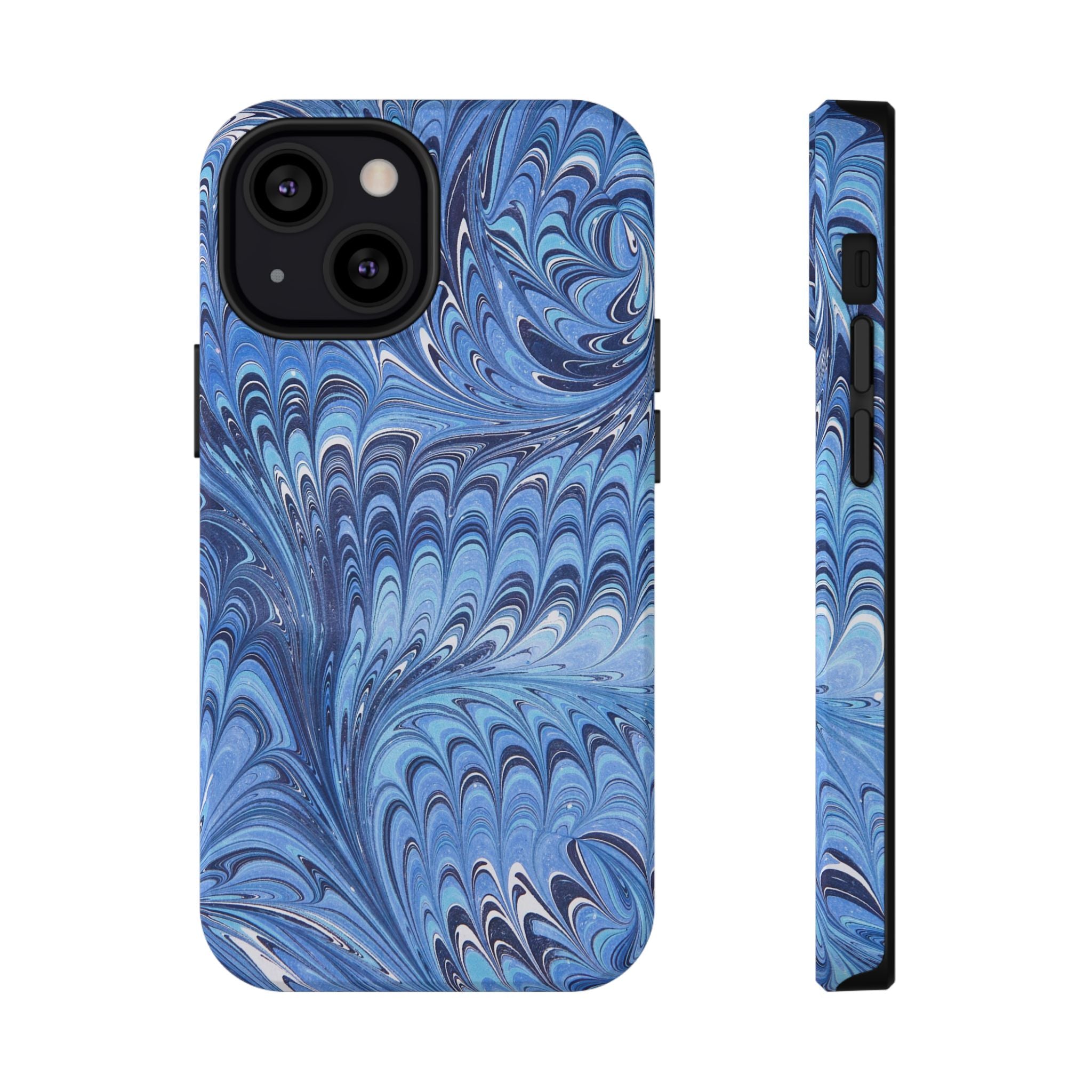 Blue Marbled Swirl Phone Case - Dual Layer Case