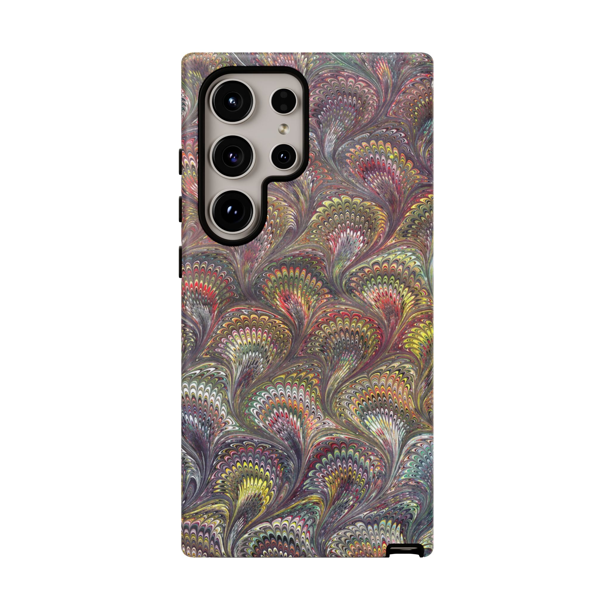 Vintage Marbled Tough Phone Case — Multi-Color iPhone & Android Protection