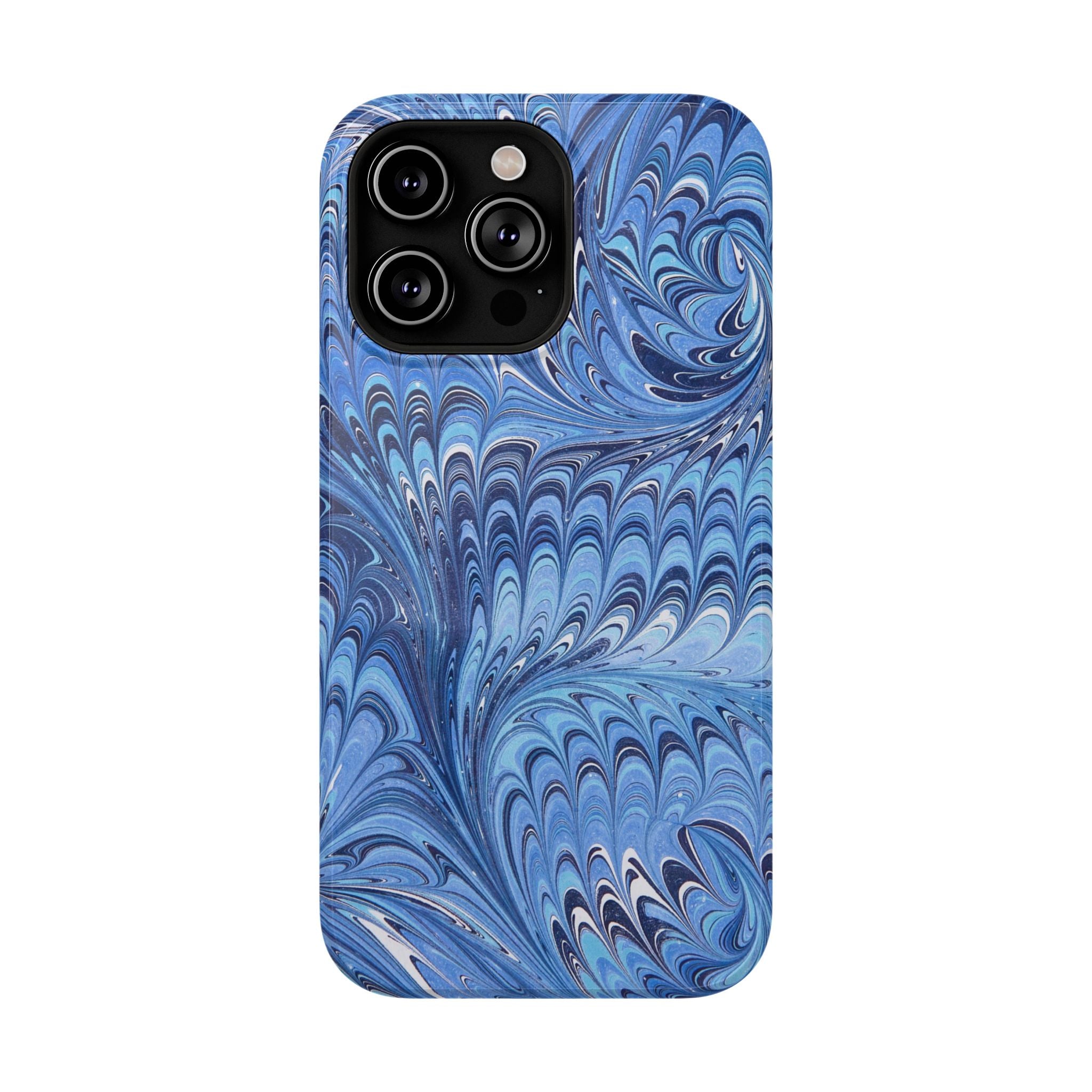 Blue Marbled Swirl Phone Case - Dual Layer Case