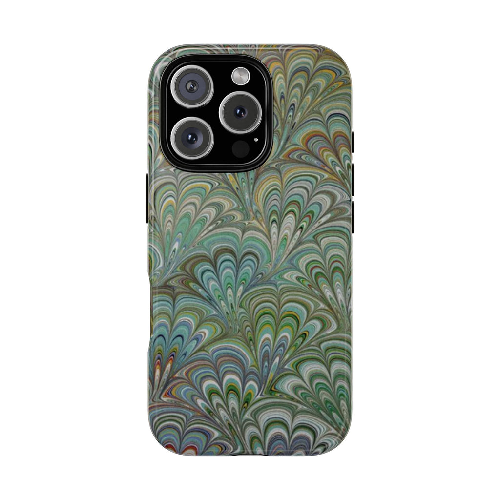 Green Pallet Marbled Peacock - Dual Layer Phone Case