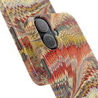Marbled Design, Italy Feather Phone Case, Multi-Color, iPHONE16 Phone Cases and all sizes