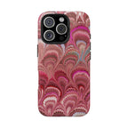 Pretty in Pink - Peacock Marble Italian Tough Phone Case — Durable Marbled Phone Case