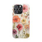 Pink Floral Pressed Flowers - Slim Case