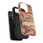 Marbled Swirl Tough Phone Case - Red Rust Orange Fall Colors, Heavy Duty Case. Alternative: Protective Phone Cover, Durable Smartphone Case,