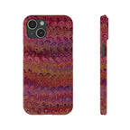Reds, Lavenders, Marbled VIntage Design, Italian Feather Phone Case, Slim Phone Cases, IPHONE16 and all sizes