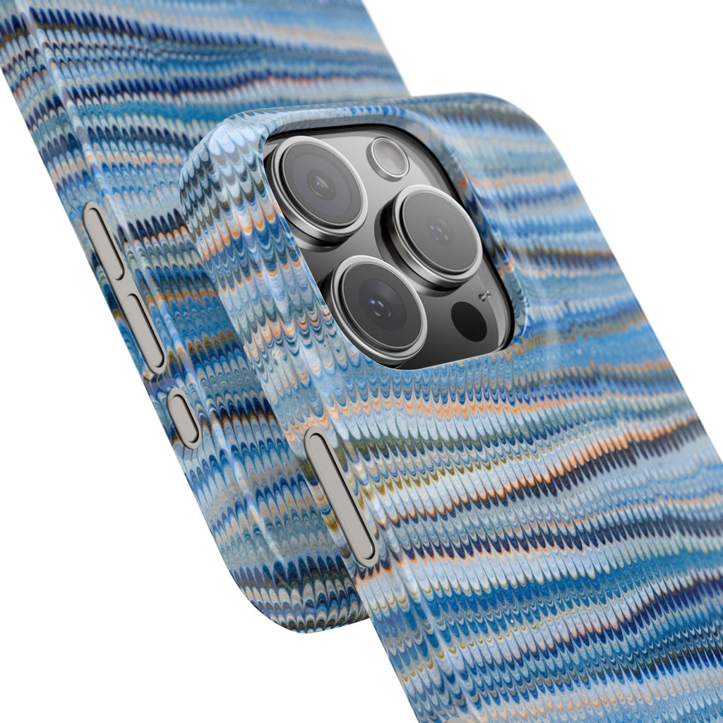 Shades of Blue Italian Marbled Design Phone Case