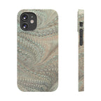 Mint + Green Italian Marbled Phone Case, Mag Safe