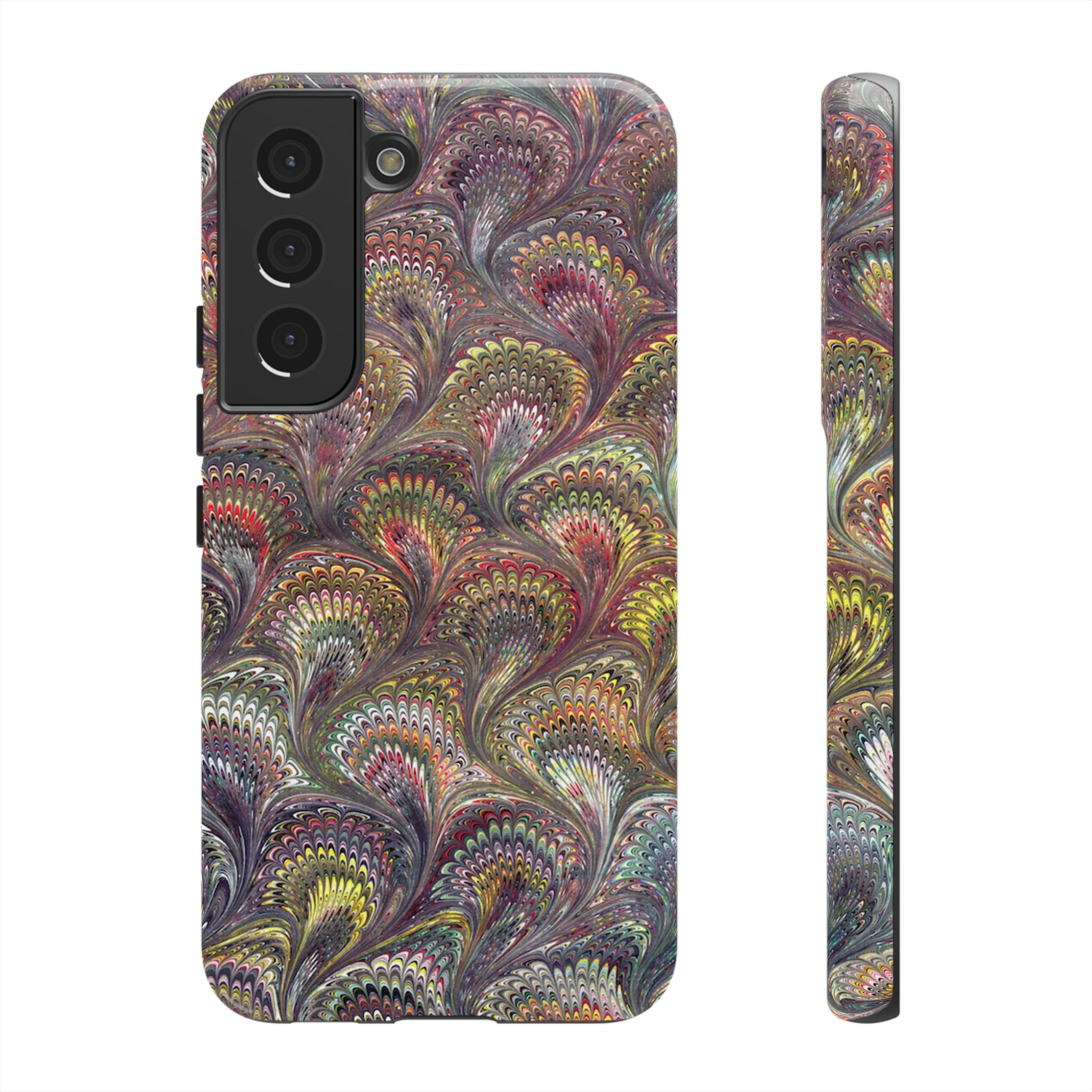 Vintage Marbled Tough Phone Case, Multi-Color Dual Case