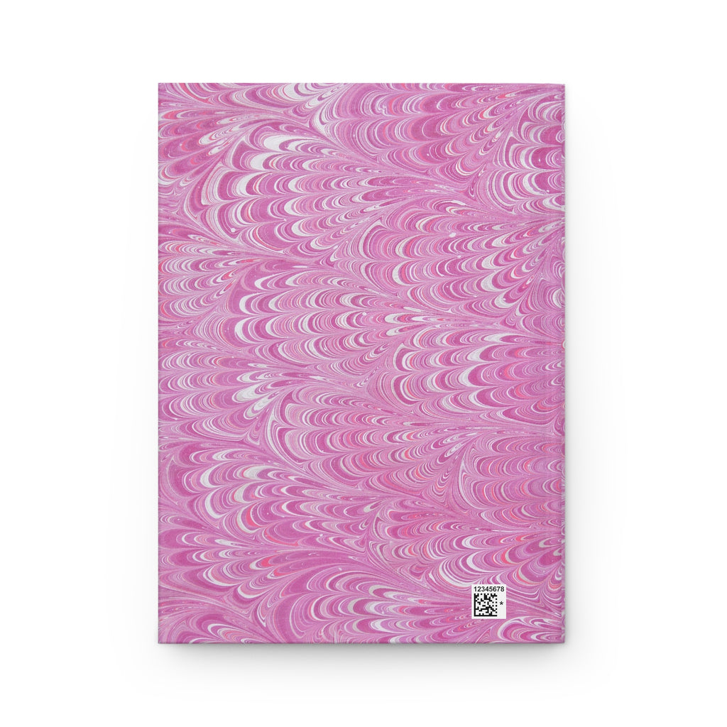 Pink Vintage Italian Feather Marble Design Hardcover Journal Matte