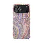 Pink and Lavender Marbled Swirl - Single Layer Slim Phone Case