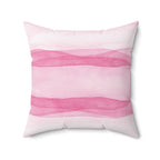 Pink Water Colors Square Pillow includes Pillow, Hidden Zipper