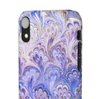 Marbled Feather Lavender + Purple Swirl - Single Layer Slim Phone Case