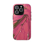 Pink and Olive Marbled Durable Phone Case - Dual Layer - Matte or Glossy