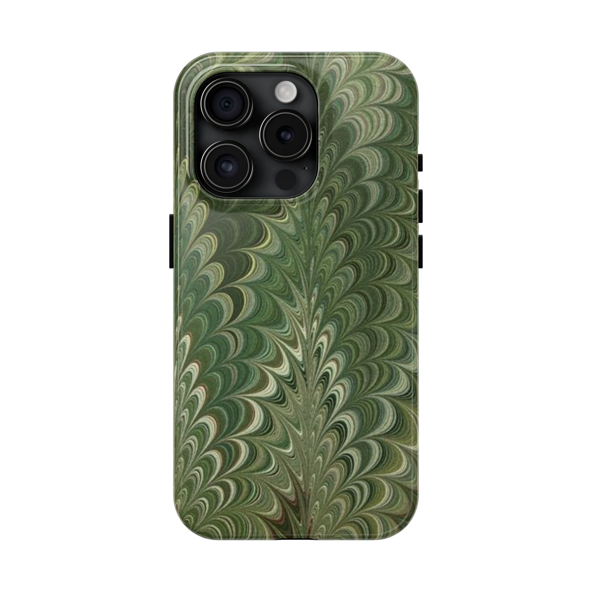 Deep Green Marble Italian Durable Phone Case