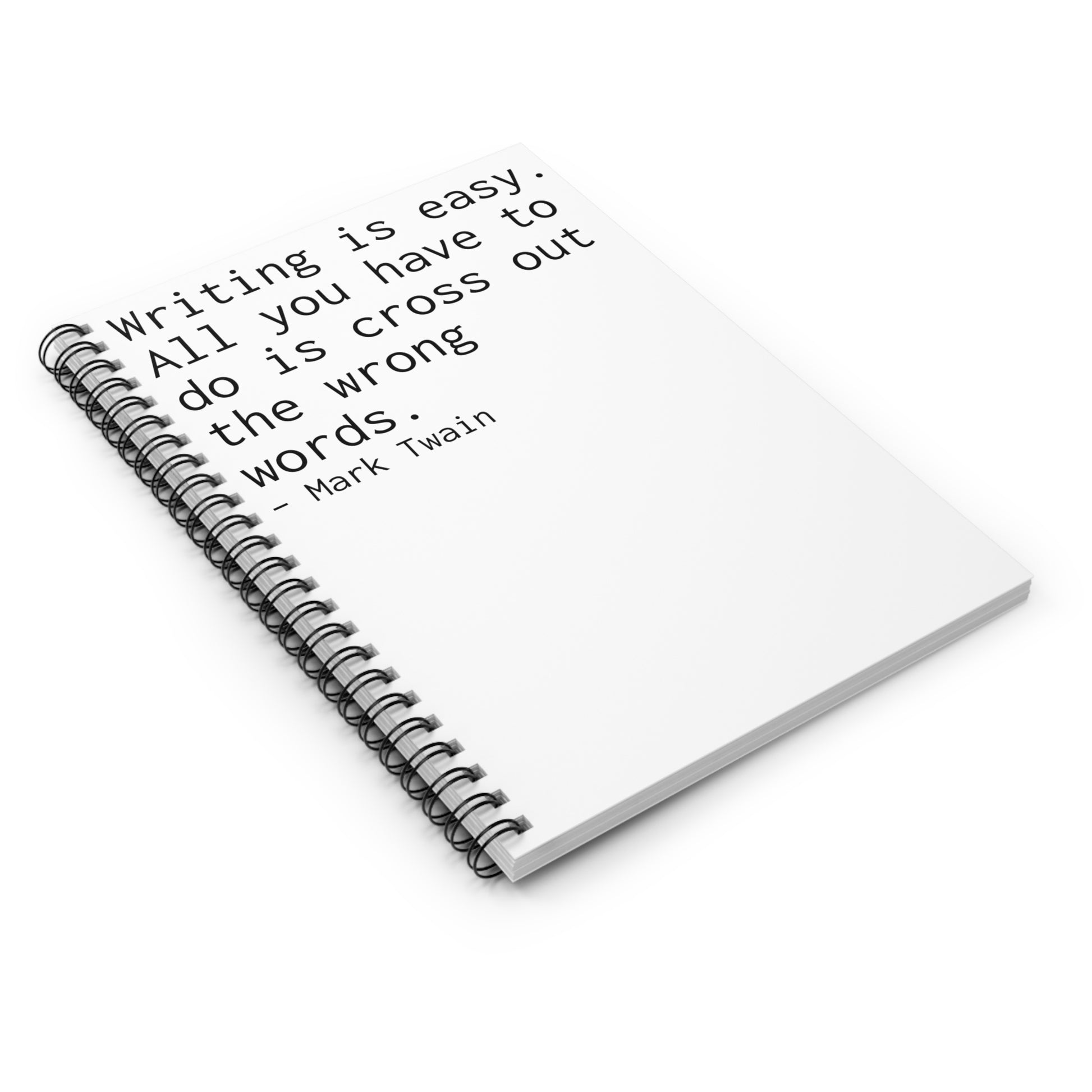 Funny Mark Twain Quote Spiral Notebook, Journal, Diary - Ruled Line