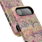 Marbled Pastel Pink and Green Impact-Resistant Phone Case for Apple + Samsung