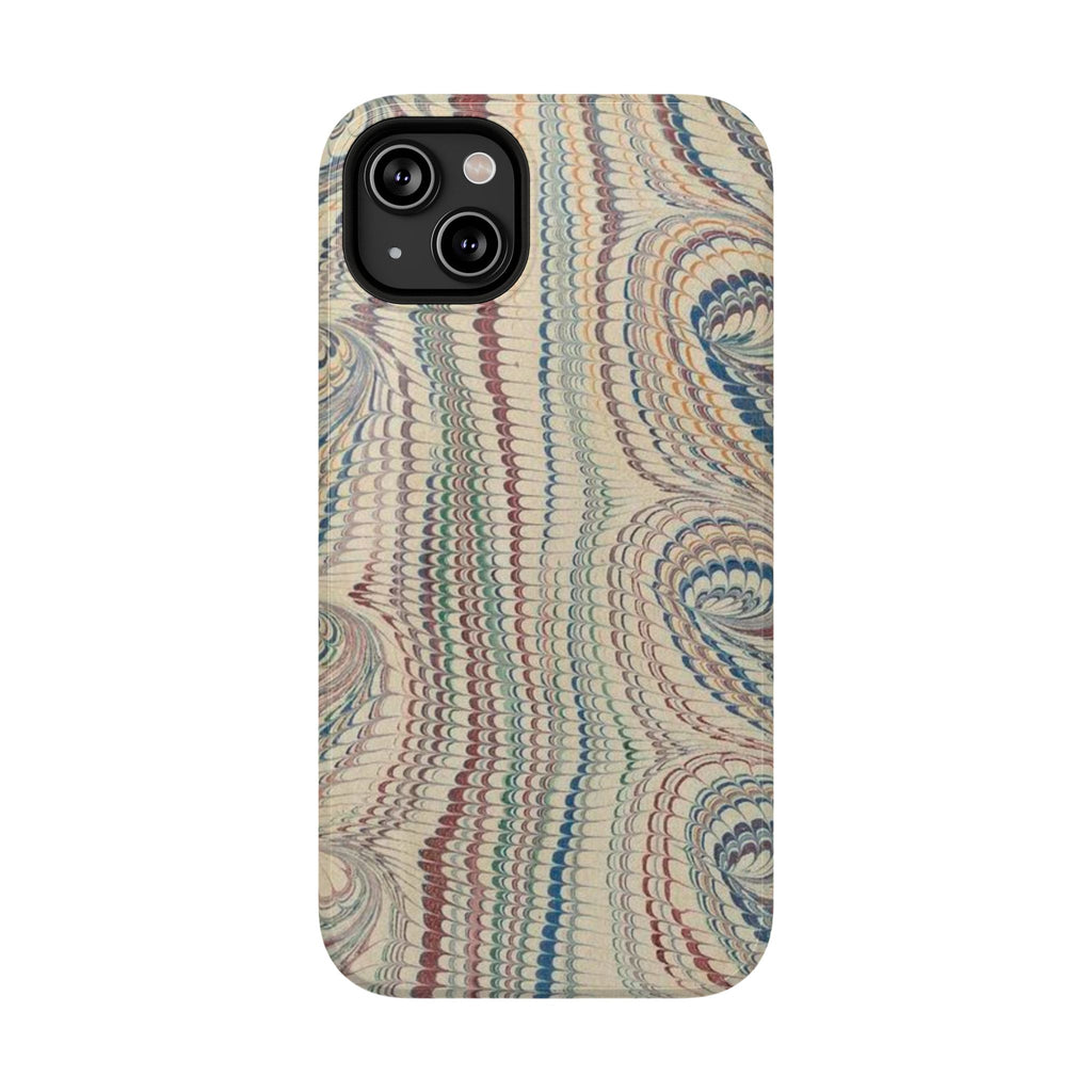 Italian Beige & Blue Marble Phone Case — Impact-Resistant Durable Case for Apple & Samsung