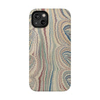 Italian Beige & Blue Marble Phone Case — Impact-Resistant Durable Case for Apple & Samsung